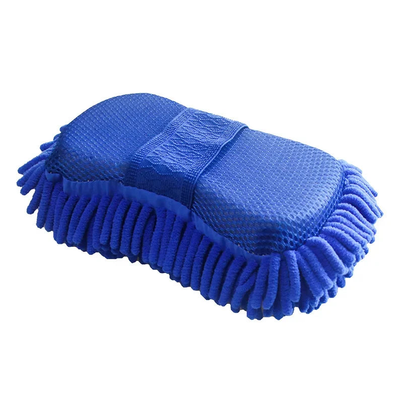 1PC Microfiber Car Wash Sponge - Non-Scratch Two-Sided Chenille Mitt for Cars, Trucks, SUVs, Boats, RVs