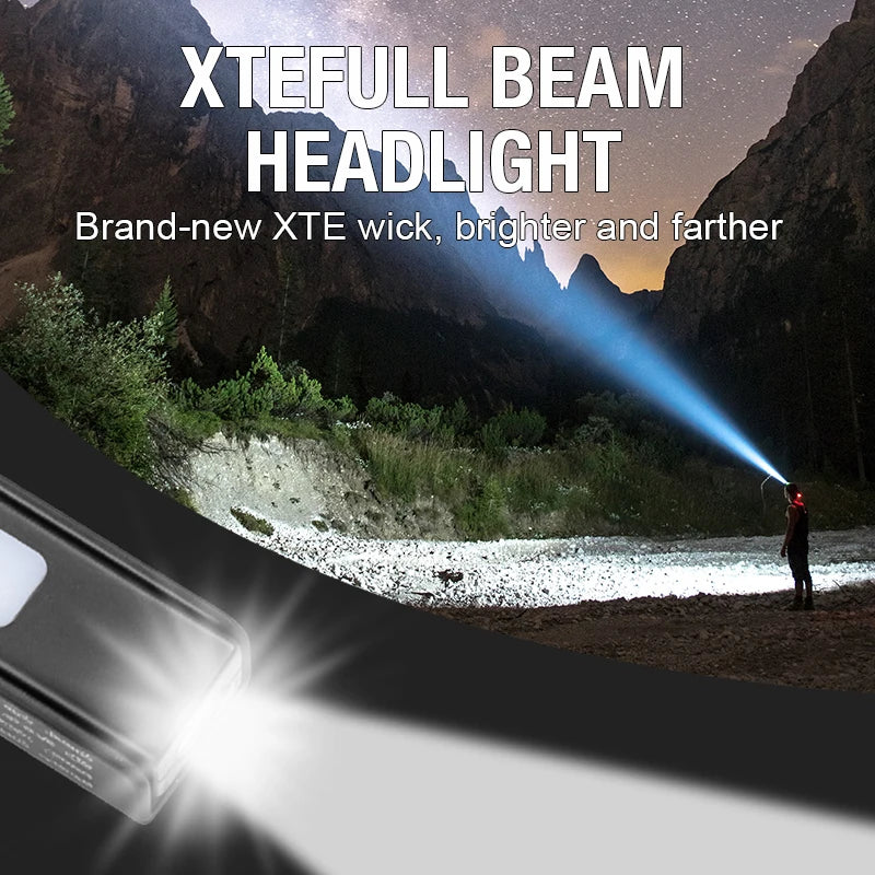 New Folding Strong Light Magnetic Work Light TYPE-c Charging Portable Multi functional Digital Display Auto Repair Light Outdoor